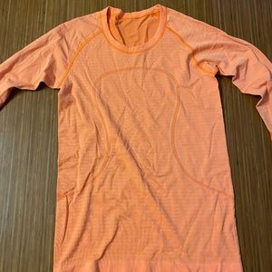 Lululemon Swiftly Tech Long Sleeve Tee -  Orange
